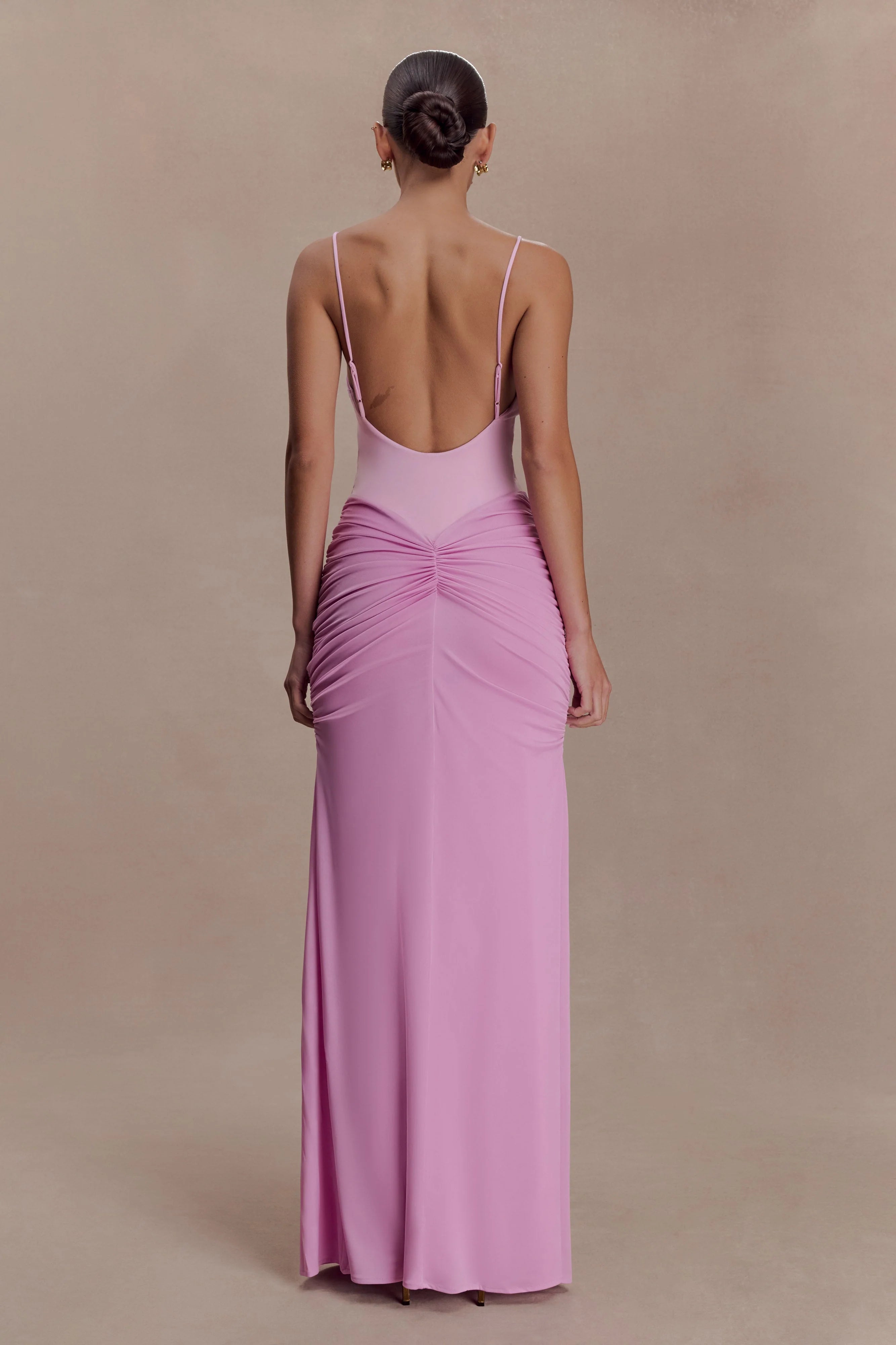 Roisin Slinky Maxi Dress - Powder Pink