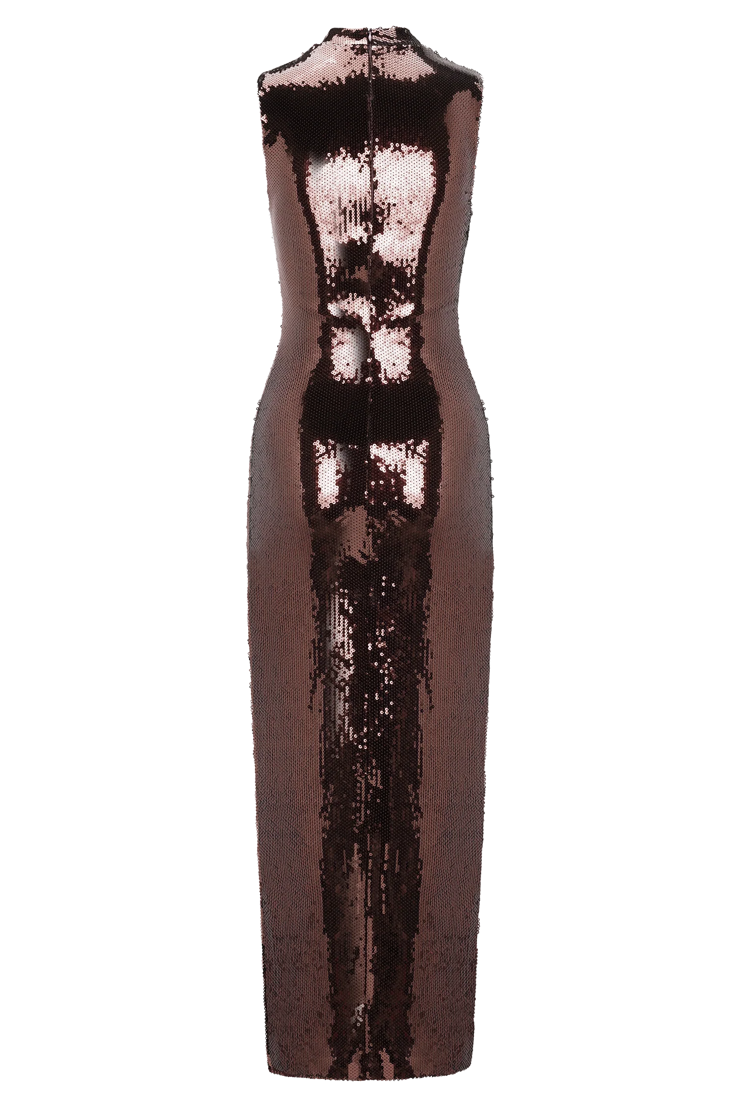 Veronica Sequin Midi Dress - Chocolate