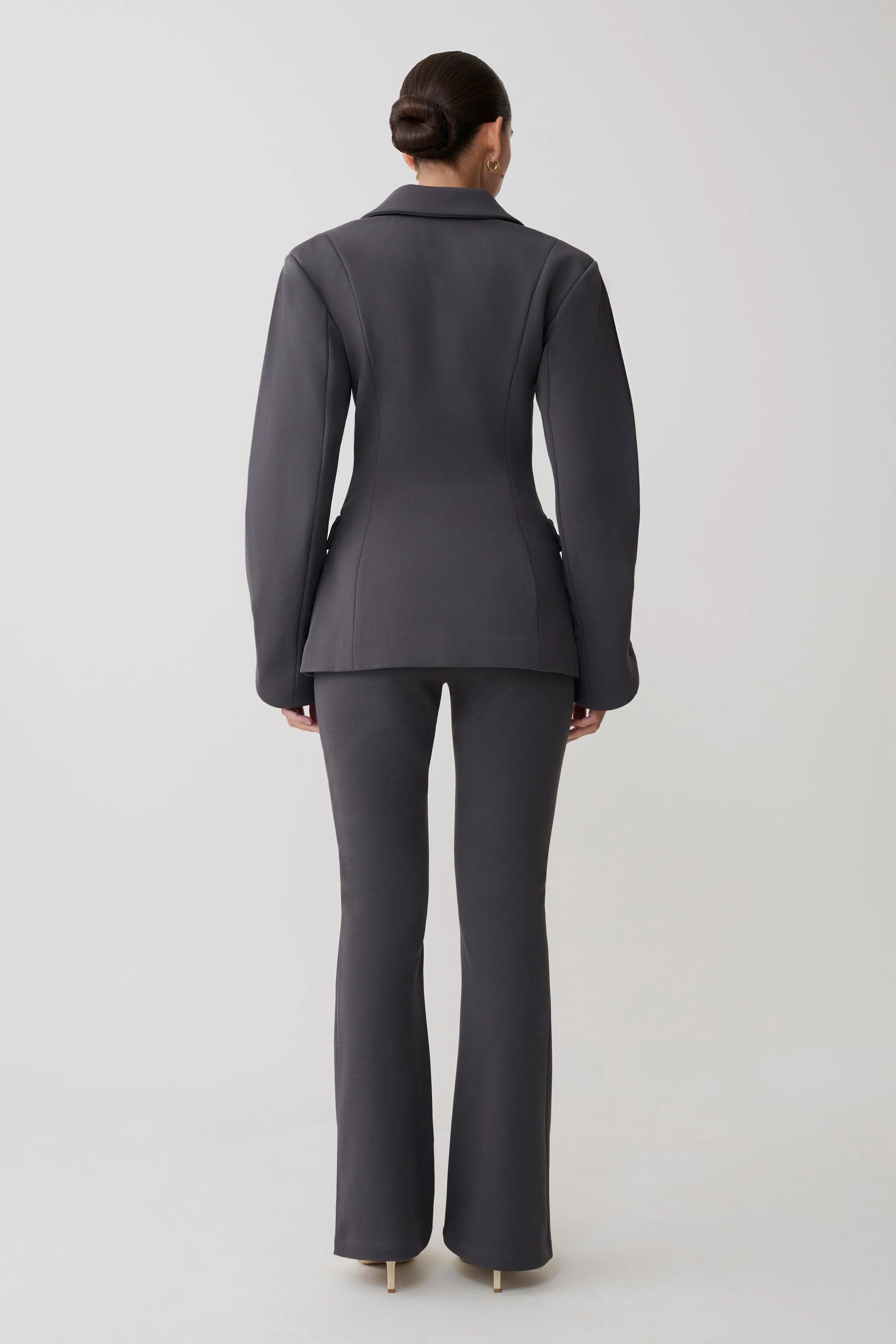 Marion Fit And Flare Pant - Charcoal Shadow