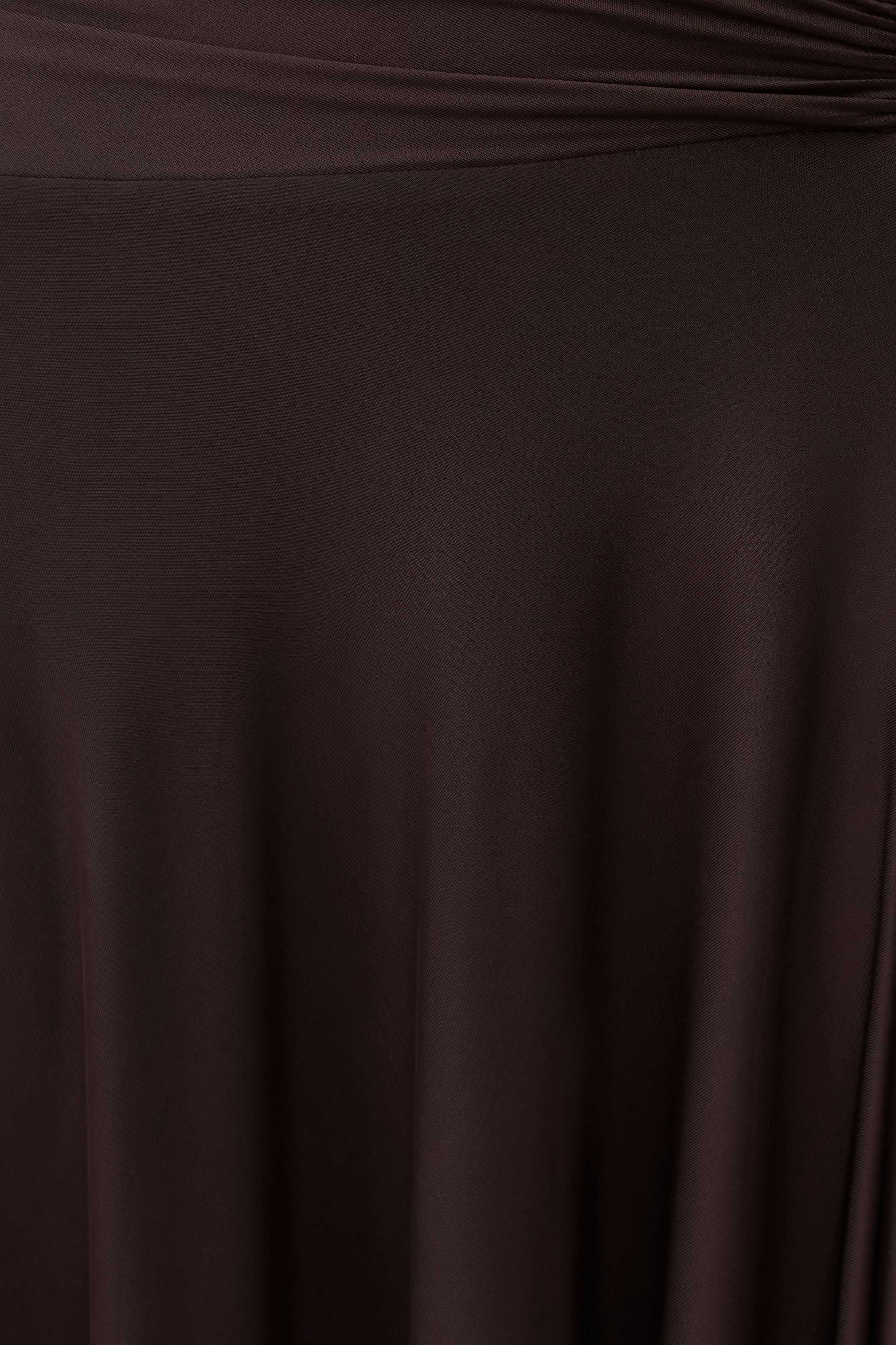 Luu Slinky Midi Skirt - Dark Chocolate