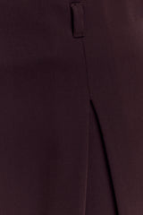 Simone Pleated Suiting Short - Dark Chocolate
