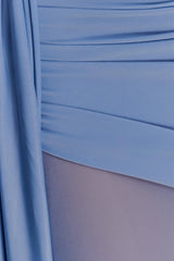 Asher Slinky One Shoulder Maxi Dress - Cornflower Blue