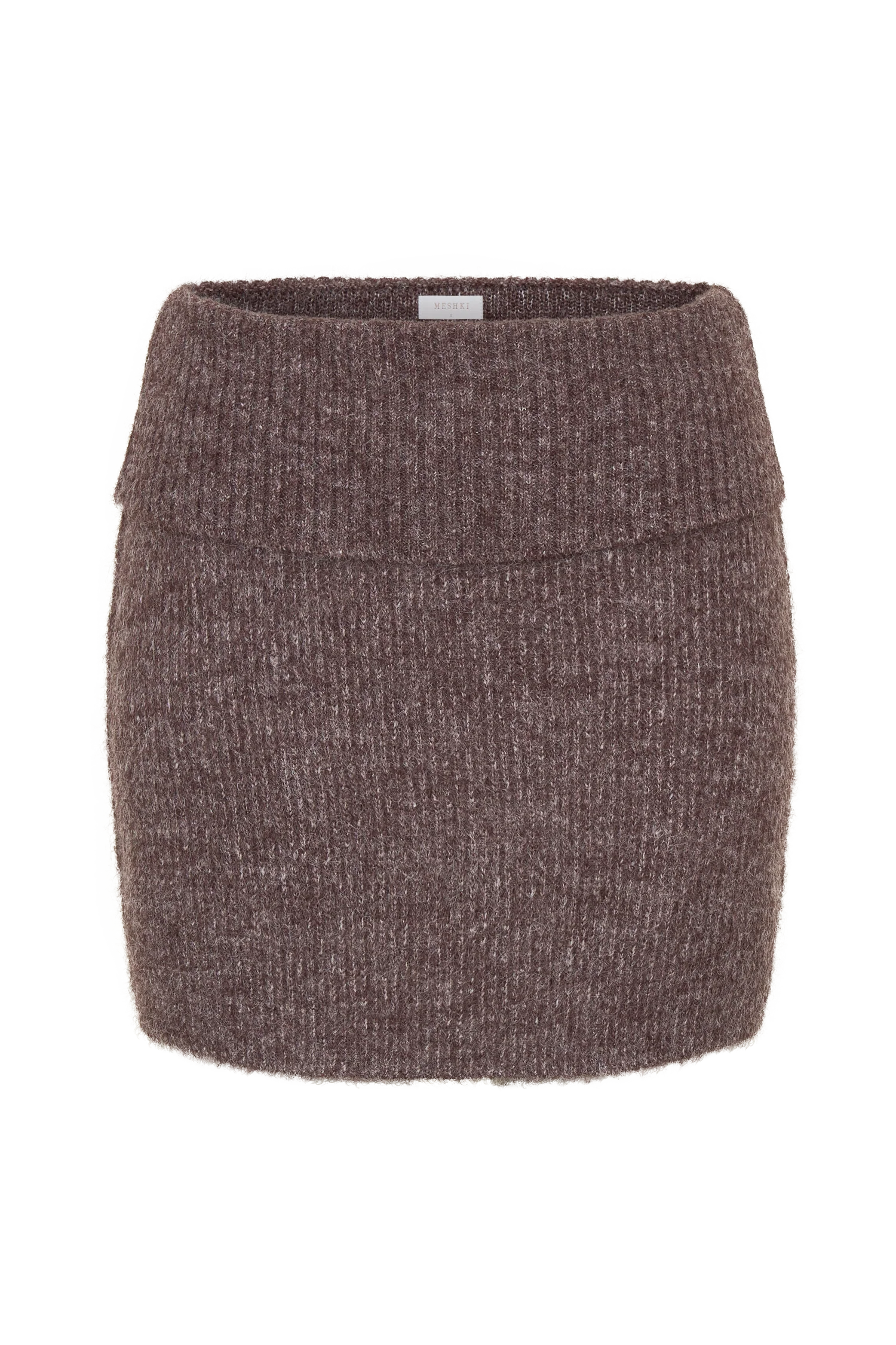 Skylaine Knit Mini Skirt - Brown Marle
