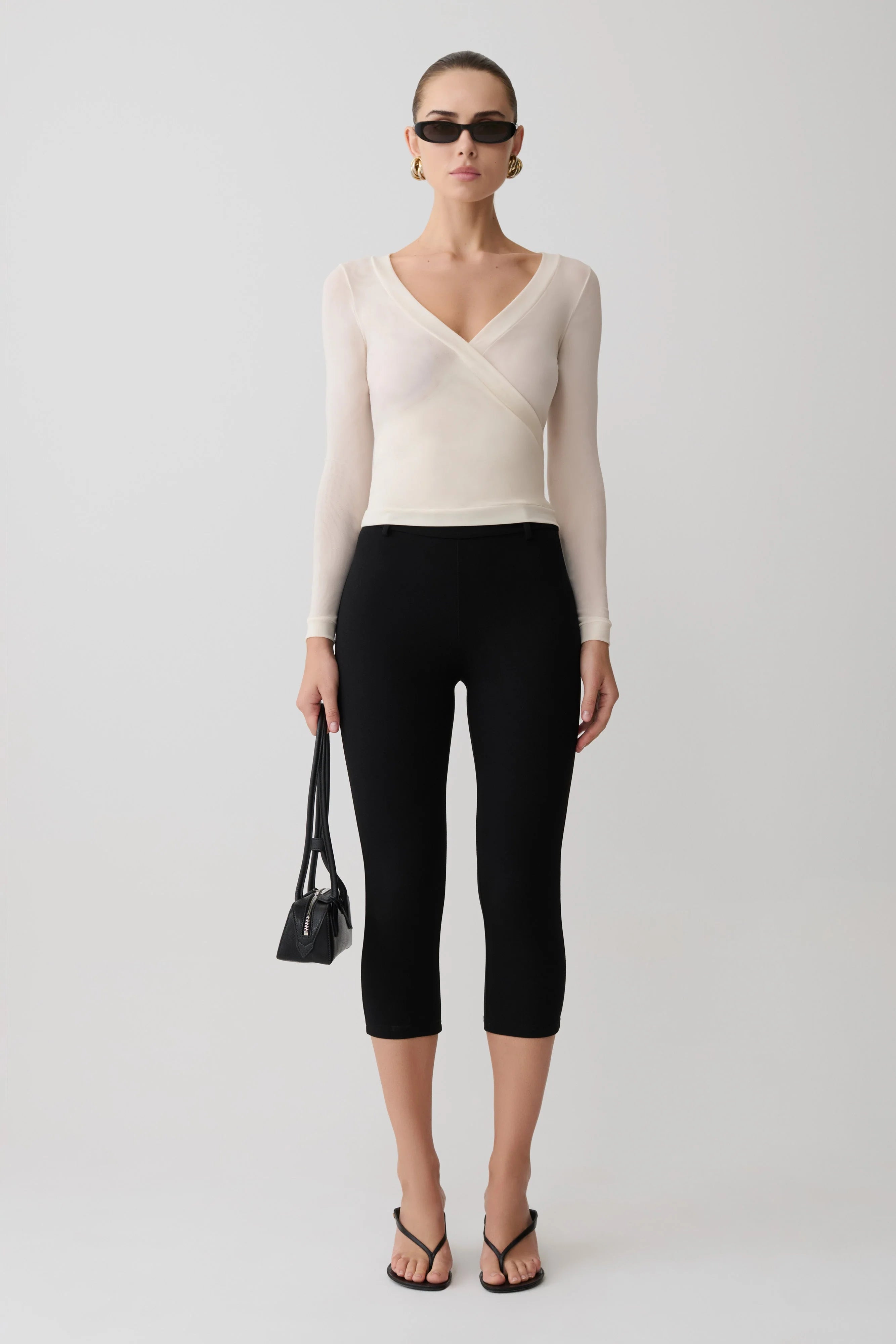 Lumi Long Sleeve Mesh Top - Bone