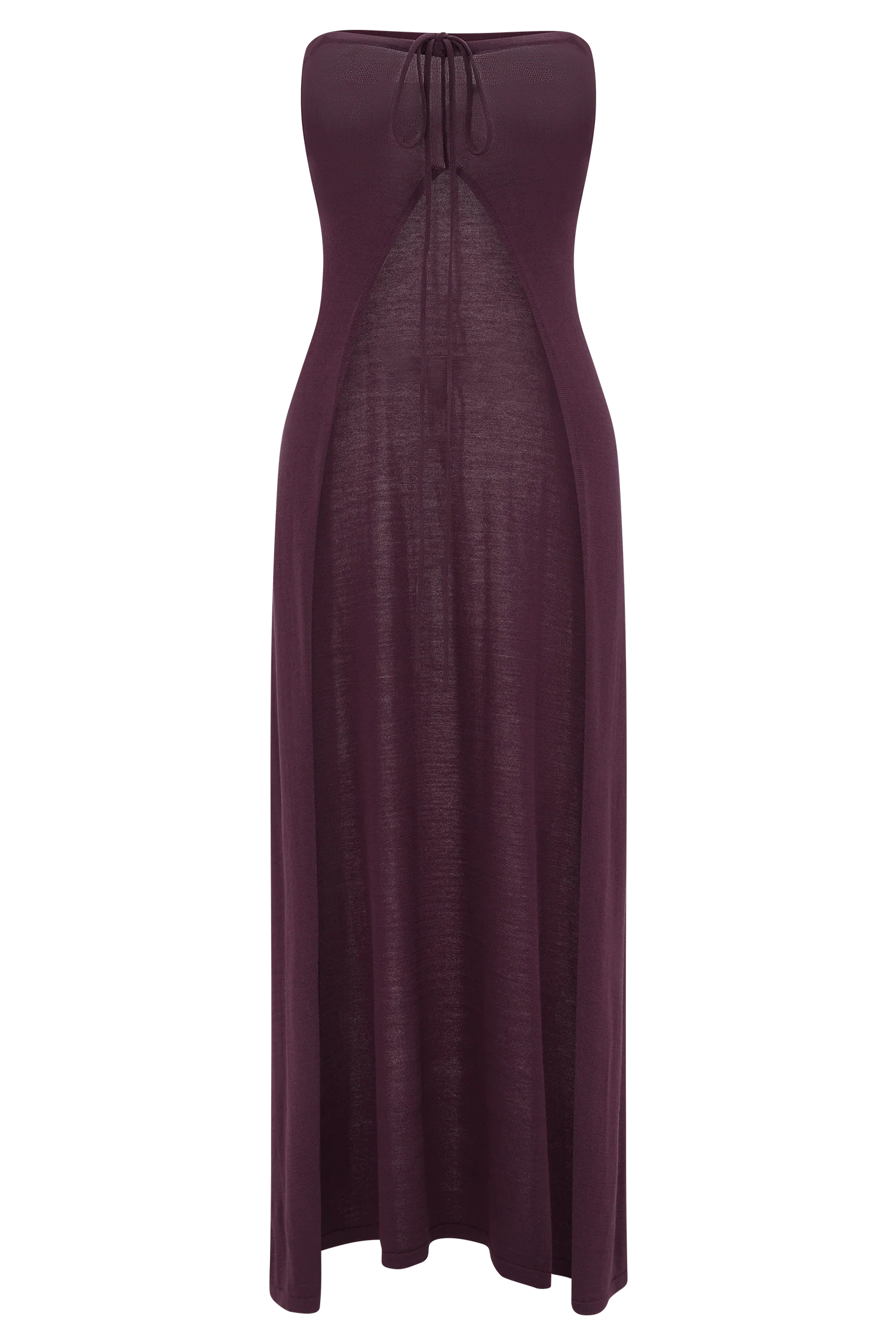 Marimae Long Knit Top - Plum