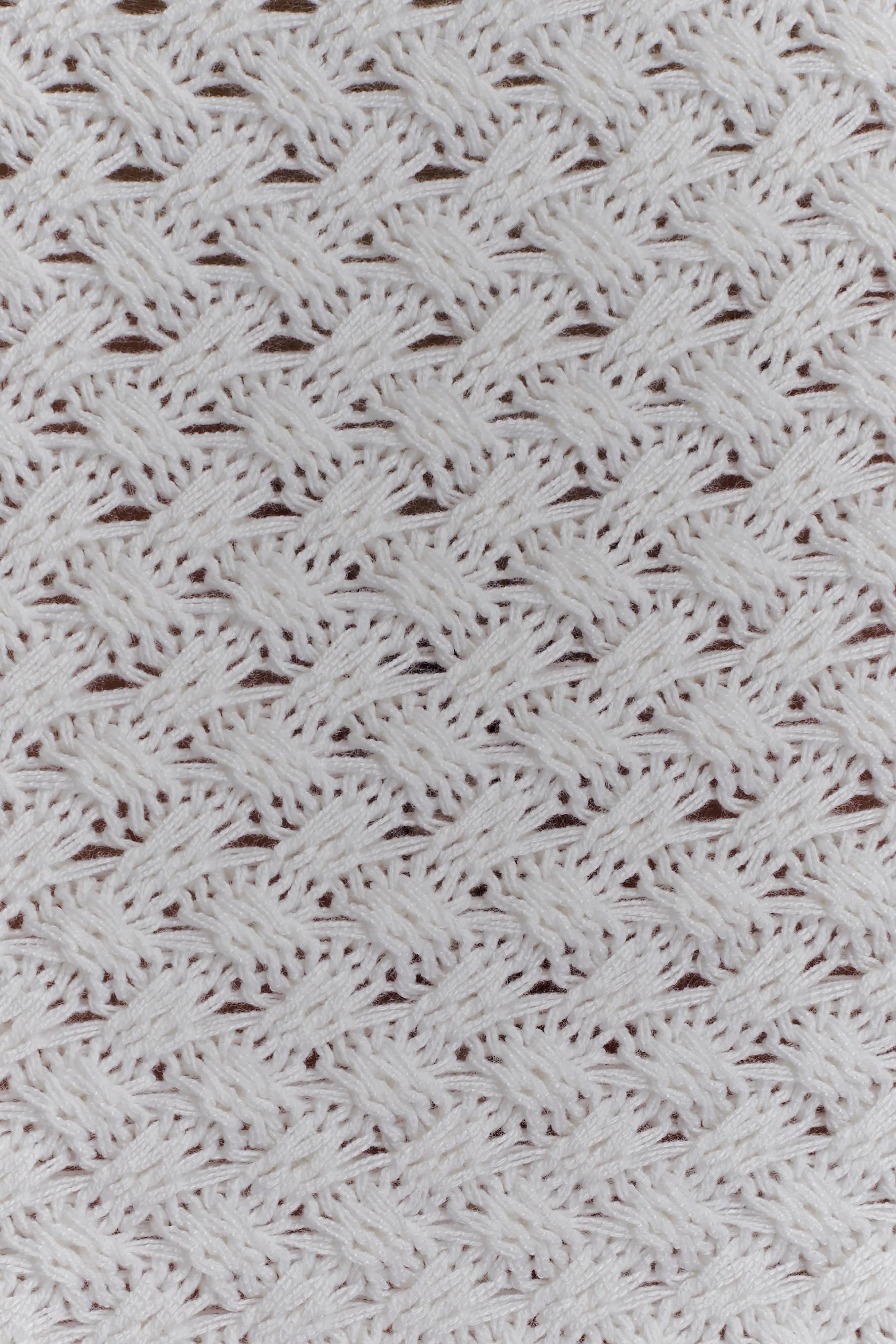 Terrymae Crochet Mini Skirt - White