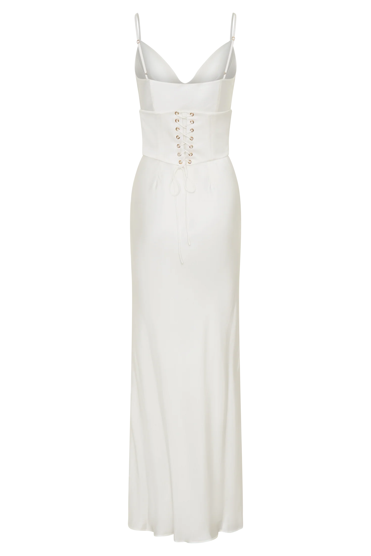 Seraphine Corset Satin Maxi Dress - Ivory