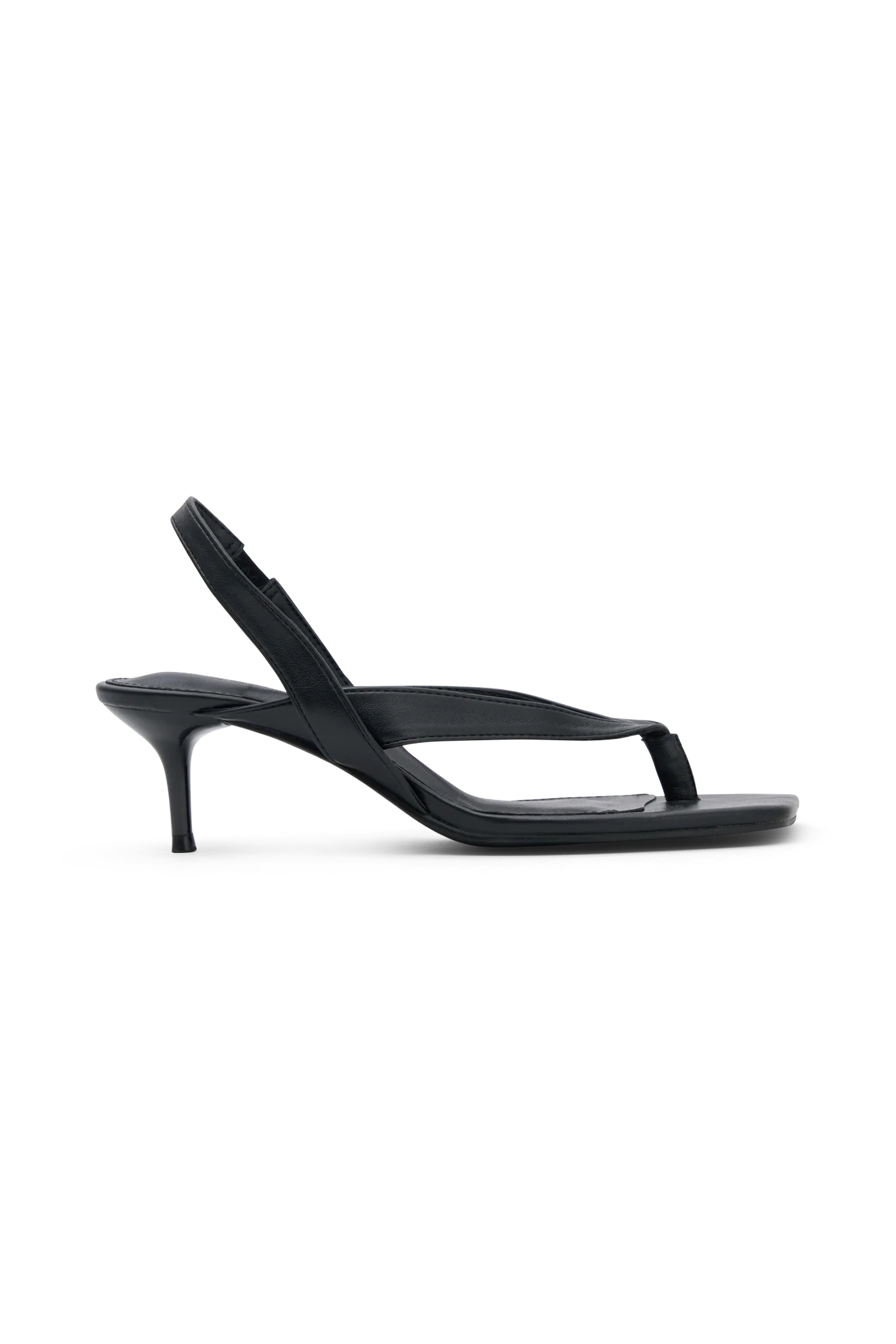 Mai Sling Back Thong Heel - Black