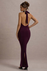 Edessa | Port Plunge-Neck Maxi Dress